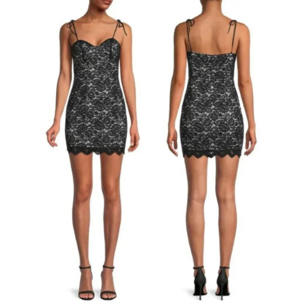 New! Area Stars Tailored Fit Floral Lace Mini Dress 18731